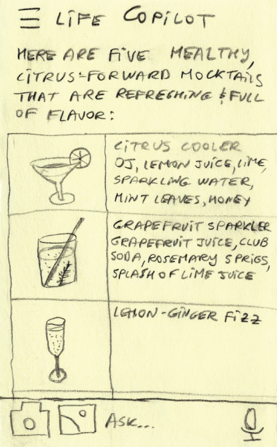 An example of LLM fuzzy search results for a recipe query.